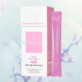 Glow Muse Olive Young Glow Muse All Day Glow Collagen Peach 14 packets / 올리브영 글로우뮤즈 올데이 글로우 콜라겐 복숭아 14포