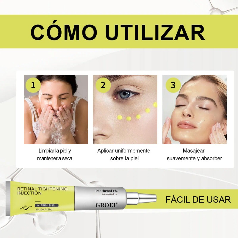 Crema Nocturna Antiarrugas Groei Retinol Contorno Ojos Rejuvenecedor 20ml Pack