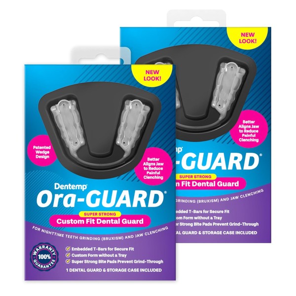 Dentemp Ora-GUARD Custom Fit Dental Guard - Bruxism Night Guard for Teeth Grinding (Two Pack) - Mouth Guard for Clenching Teeth at Night - Mouth Guard for Sleeping - Relieve Soreness in Jaw Muscles