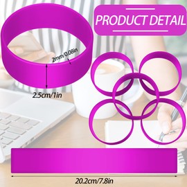 12 Pcs Silicone Bands for Sublimation Tumblers Elastic Sublimation Paper Holder Ring Bands Wrapping Heat Resistant Prevent Ghosting Parts Accessories for 20 30 oz Tumbler Cup DIY Craft(Rose Red)