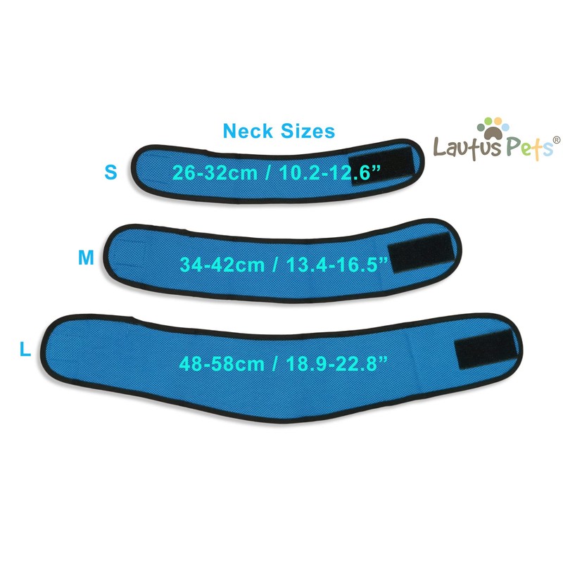 Lautus Pets Dog Cooling Bandana Collar (Small, Light Blue)