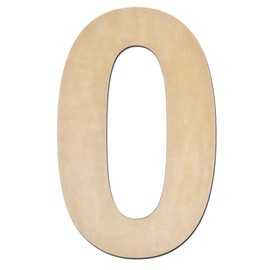 12 Inch Wooden Number 0, 1/4 Inch Thick Large Unfinished Wood Number for Home Wall Decor, DIY Crafts