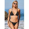 BECCA Women's Standard Color Play Triangle Bikini Top, Adjustable, Tie