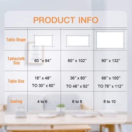 Kapwall White Tablecloth - 60" x 84"