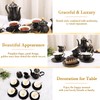 DUJUST 22 pcs Porcelain Tea Set for 6, Luxury British