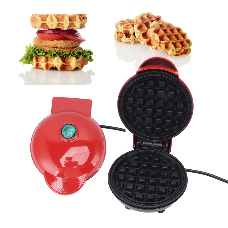 Mini Waffle Maker Stick Proof Double Sided Round Multifunctional Breakfast