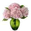 YalzoneMet 3 Pcs Pink Artificial Hydrangea Real Touch Natural Lifelike