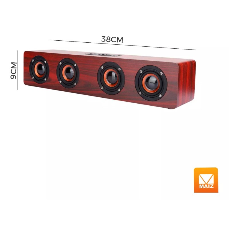 Maíz Bocina Bluetooth Barra Sonido Radio Recargable Usb Portatil