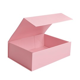Pink Gift Box with Lids for Presents, 9 x 6.7 x 2.75 Inch, Groomsmen Bridesmaid Proposal Gift Boxes with Magnetic Closure, Small Gift Box for Birthday Christmas Wedding
