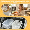 IKKAB 3 Pack Fruit Storage Containers for Fridge with Removable
