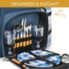 Rnoony Picnic Backpack for Camping, Picnic Basket for 2 with