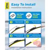 5 PLUS 24"+21" Windshield Wipers Blade Replacement for Nissan 2017-2024