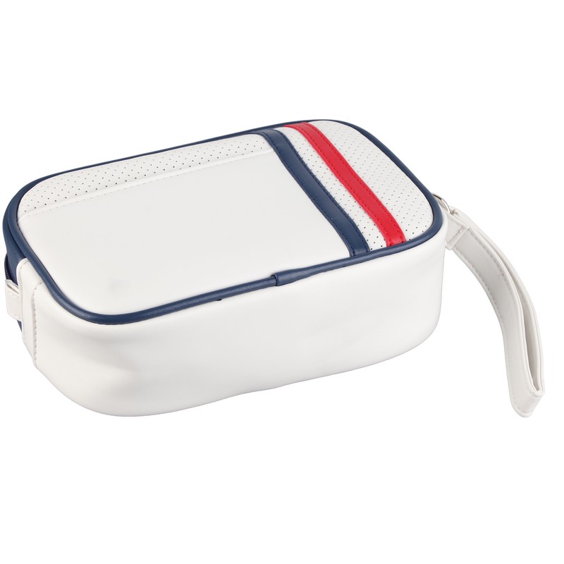PU Leather Golf Ball Pouch Bag Tee Holder Handbag Storage