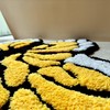 stitchworn 5x3ft Tufted Monarch Butterfly Rug Extra Large Nonslip Backing