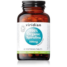 Spirulina 500mg 60 excipient-free tablets, Organic