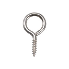 uxcell 0.75" Small Screw Eye Hooks Self Tapping Screws Carbon Steel Screw-in Hanger Eye-Shape Ring Hooks Silver 30pcs