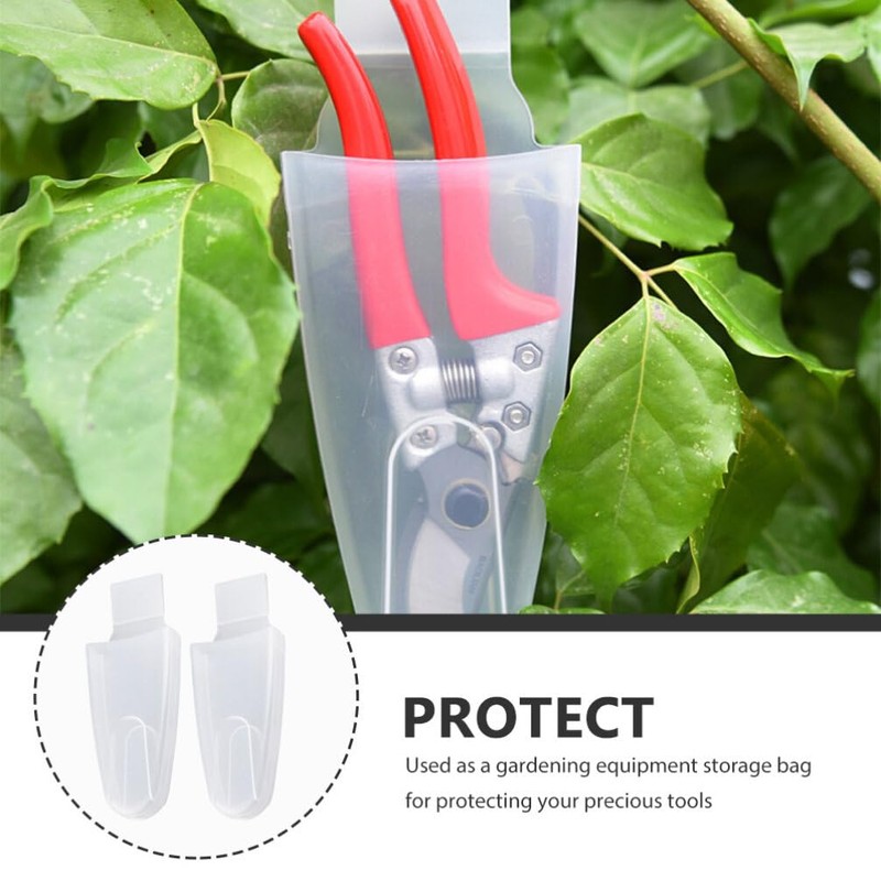 Yardwe Pruning Shears Storage Box 8.5 Inch Transparent Plastic Organizer