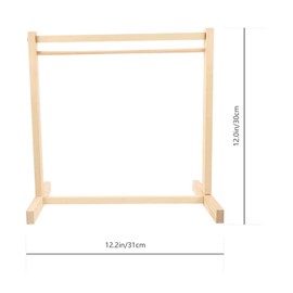 Wooden Dolls Clothes Holder Doll Dress Rack Doll Garment Rack Coat Dress Clothes Organizer Hanger Dollhouse Furniture Doll Doll Dress Stand Accessories Doll Clothes Hanger