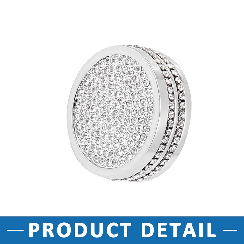 A ABSOPRO Car Bling Multimedia Knob Cover Interior Trim Decals