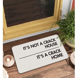 MIXDING It’s Not A Crack House It’s A Crack Home Funny Quotes Entrance Door Mat 17x30 Inch Doormats Decor, Farmhouse Front Door Porch Outdoor Indoor Decorations