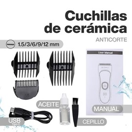 ZOMA LITE | Rasuradora para Hombre | Maquina para Cortar Cabello - Corporal y Zonas Íntimas | Afeitadora Electrica Hombre - Rasuradora Electrica Hombr