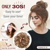 Qunlinta 2 PCS Large Messy Bun Hair Piece, Thick Wavy
