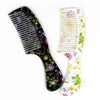 Hoi Flower Wave Hair Comb, Random Color Long Hair Comb 4ea