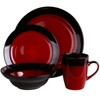 Elama’s Tanizia 16 Piece High Gloss Dinnerware Set