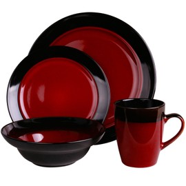 Elama’s Tanizia 16 Piece High Gloss Dinnerware Set