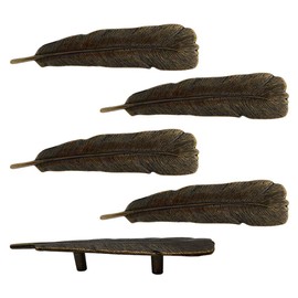 brandname Feather Cabinet Handles 5 Pcs Kitchen Furniture Door Handle,Double Hole Knobs Pull for Dresser Closet Drawer Cupboard Wardrobes JfwuHap