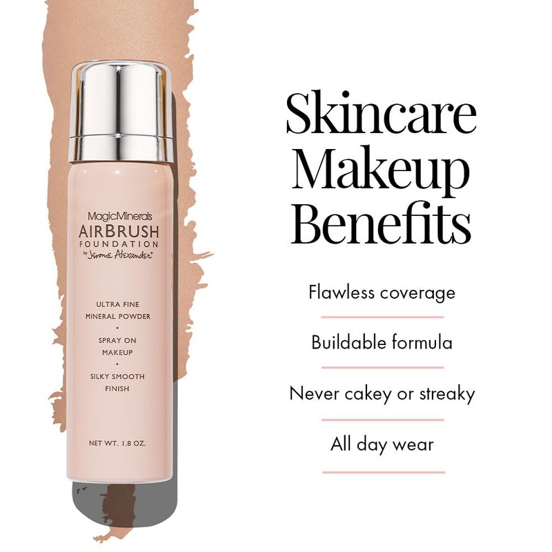 Jerome Alexander MagicMinerals AirBrush Foundation, Spray Makeup with Skincare Active