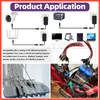 Swpeet 10 Pairs 2.1mm x 5.5mm Male Female 18AWG 12V