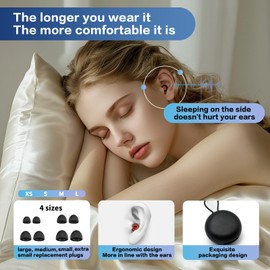 Earplugs Motorcycle.27dB Noise Reduction,Reusable Ear Plugs,Super Soft for Sleeping Noise Cancelling、Work and Study、Concert、Motorcycles and Travel (Black Red, One Size)