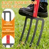HIGHLIGHT Garden Fork, 4-Tine Spading Fork, Compost Fork, Steel Digging