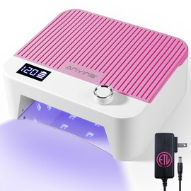 ANYINS Gel Nail Lamp, Rechargeable UV Lamp for Nails Cordless Automatic Sensor Gel Nail UV Light Fast Curing Knob for Nail Salon Home DIY Pink