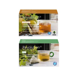 Nakato Revolution Rooibos Mint Tea Bag Set of 2 (Rooibos Tea Lemon Verbena & Cinnamon (0.07 oz (2 g) x 16 Bags) [Spearmint & Peppermint (1.5 g x 16 Bags)]