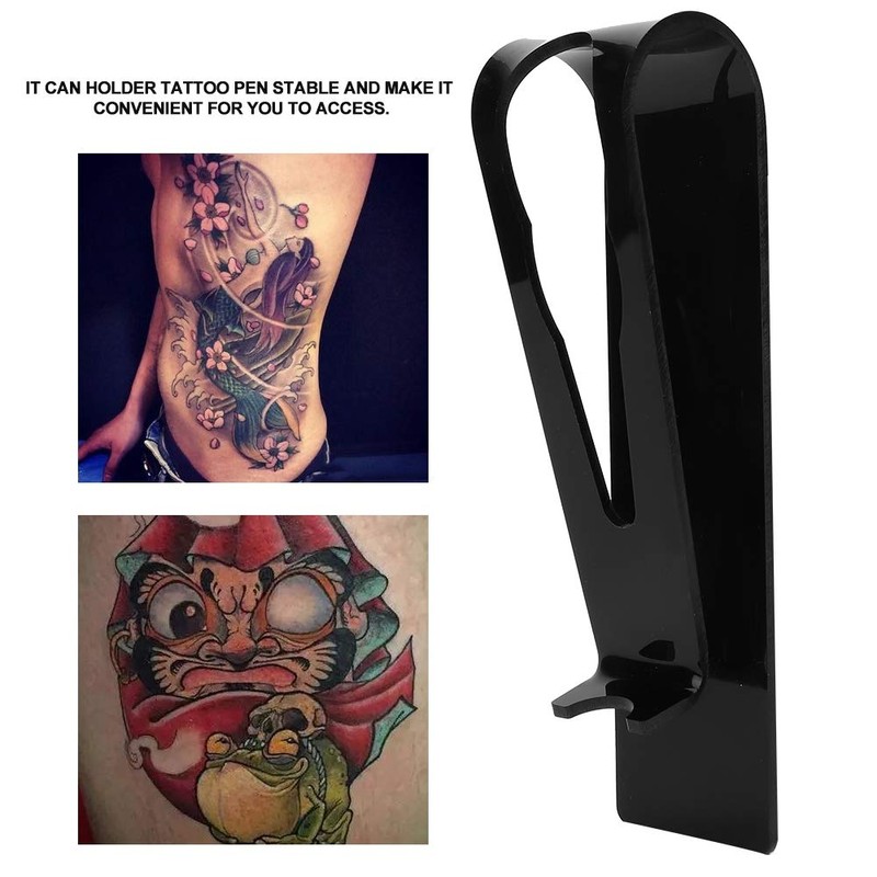 Transparent Tattoo Gun Holder, Plastic Tattoo Pen Holder Stand Machine