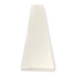 Tenedos Solid White Single Hollywood High Bevel Engineered Marble Threshold Doorway Floor Transition Tile Polished, Maintenance Free, Stain Resistant - (6"x36")