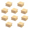 10 Pack Blank Wood Rubber Stamp Mounts, 40x40mm Blank Hard