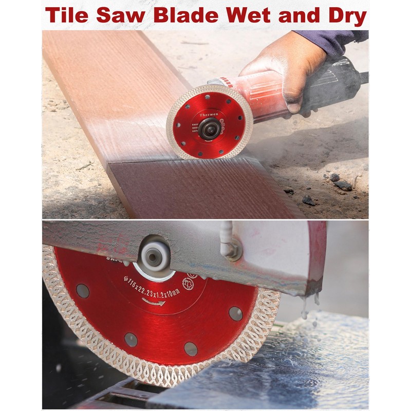 Therwen 20 PCS Diamond Saw Blade 4-1/2 inch Thin Tile