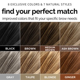 Brows by Bossy Studio & Co Temporary Eyebrow Tattoos Waterproof Eyebrow Stickers, False Tattoos Hair Like Peel Off Instant Transfer Brow curved taupe