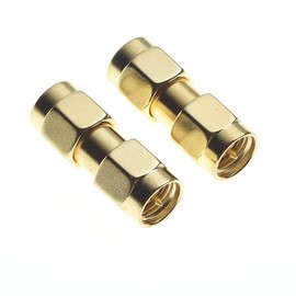 Keple SMA Male to SMA RP Adapter - RF Coaxial Adapter Male Female Pin Jumper Cable Connector for Audio FPV Antennas Radio Video Mobile - Pack of 2