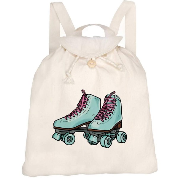 Azeeda 'Roller Skates' Canvas Rucksack/Backpack (RK00014398)