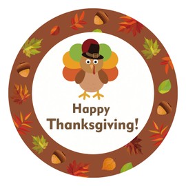 Thanksgiving Stickers Happy Thanksgiving Stickers 2 Inch Fall Thank You Stickers 60PCS Turkey Design Stickers for Envelope Seals, Cards, Thanksgiving Party Favor Supplies (Turkey)