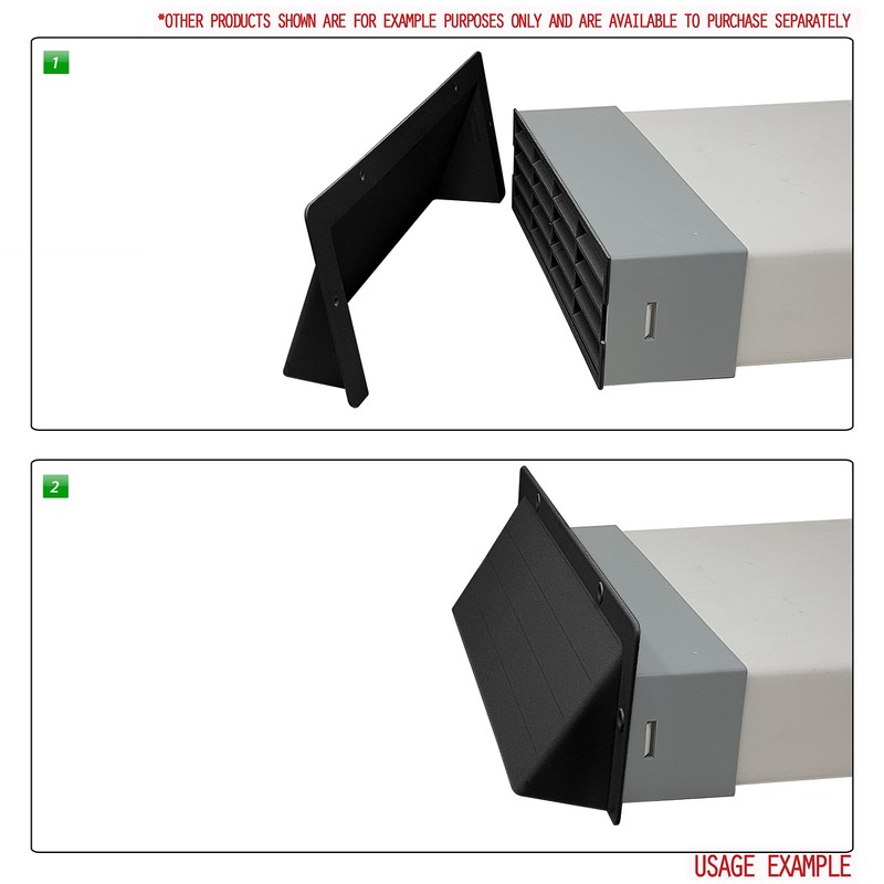 9x3 Airbrick Cover Ducting Cowl - Black Exclusive to i-sells