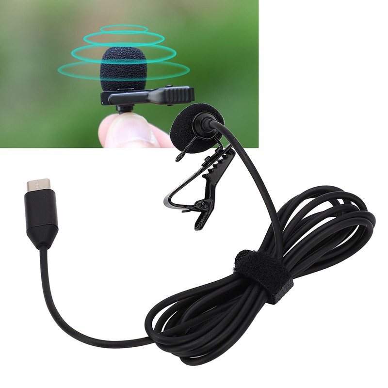 Lapel Microphone Anti Interference Omnidirectional Clip On Lavalier Microphone for