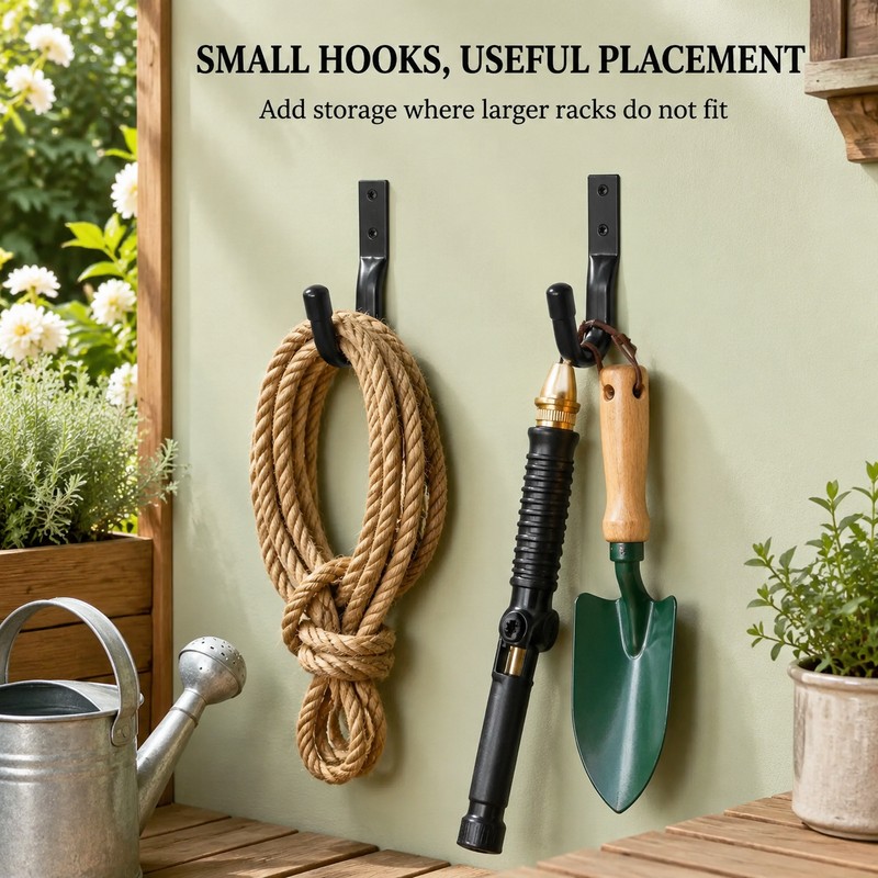 Heavy-Duty Metal Garage Storage J Hooks with Mounting Hardware, 2–12