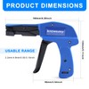 Cable Tie Gun,Knoweasy Fastening Cable Tie Tool,Die-Cast Steel Flush Cut