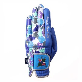 Hoapili Golf Gloves Hawaiian Hawaiian Camouflage Golf Gloves Left Hand Unisex Dark Blue SS (18-19cm)