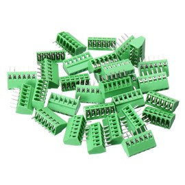 sourcing map 30PCS 6-Pin PCB Mount Screw Terminal Block Connectors 2.54mm/0.1inch Pitch Circuit Board Connectors for Home Appliances, Industrial Projects